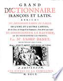 Grand dictionnaire françois & latin