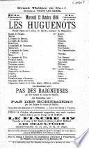Grand Théâtre de Gand. Programmes 1886-1887