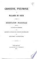 Grossesse, pneumonie et maladies du coeur