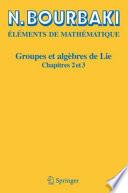 Groupes et algèbres de Lie