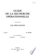 Guide de la recherche opérationnelle