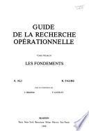 Guide de la recherche opérationnelle
