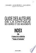 Guide des auteurs de la critique des genres et des mouvements