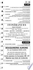 Guide du bibliophile du 3e millénaire, 2001-2002