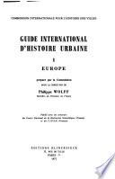 Guide international d'histoire urbaine