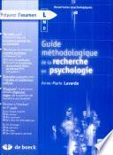 Guide méthodologique de la recherche en psychologie