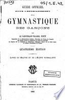 Guide officiel pour l'enseignement de la gymnastique des garçons