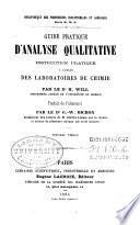 Guide pratique d'analyse qualitative instruction pratique a l'usage des laboratoires de chimie