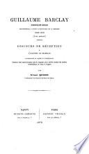 Guillaume Barclay, jurisconsulte écossais professeur à Pont-à-Mousson et à Angers, 1546-1608