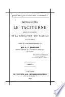 Guillaume le Taciturne, prince d'Orange et la révolution des Pays-Bas au XVIme siècle