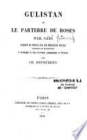 Gulistan, ou Le parterre de roses
