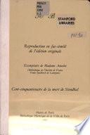 H. B.: Reproduction en fac-similé de l'édition originale, exemplaire de Madame Ancelo