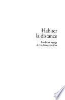 Habiter la distance