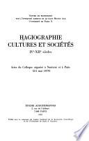 Hagiographie, cultures et sociétés