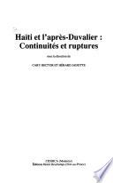 Haïti et l'après-Duvalier