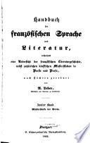 Handbuch der französischen Sprache und Literatur