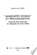 Handicapés sociaux et resocialisation