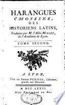 Harangues choisies des historiens latins
