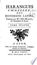 Harangues choisies des historiens latins [Salustio, Tito Livio, Tacito et Quinto Curcio]