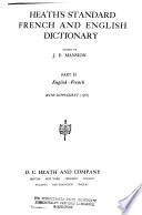 Heath's Standard French and English Dictionary: English-French, with supplement (1961)