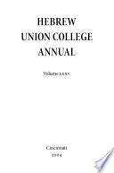 Hebrew Union College Annual