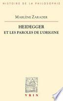 Heidegger et les paroles de l'origine