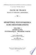 Hémiptères Pentatomoidea euro-méditerranéens