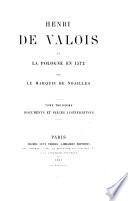 Henri de Valois et la Pologne en 1572