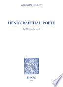 Henry Bauchau poète : le vertige du seuil