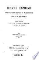 Henry Esmond: mémoires d'un officier de Marlborough
