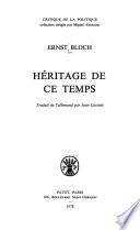 Héritage de ce temps