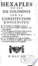 Hexaples ou les six colomnes sur la constitution Unigenitus