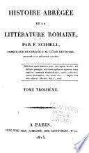Histoire abrégée de la littérature romaine