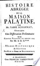 Histoire abrégée de la maison Palatine