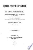 Histoire analytique et critique de la littérature romaine