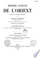 Histoire ancienne de l'Orient jusqu'aux guerres médiques