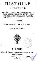 Histoire ancienne des Égyptiens, des Babyloniens, des Assyriens, des Mèdes, des Perses, des Grecs, des Carthaginois