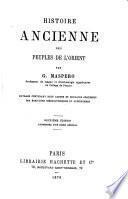 Histoire ancienne des peuples de l'Orient