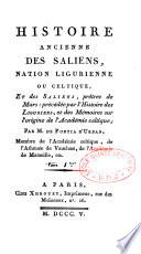 Histoire ancienne des Saliens, nation ligurienne ou celtique, et des Saliens, prêtres de Mars, précédée par l'histoire des Liguriens et des mémoires sur l'origine de l'Académie celtique