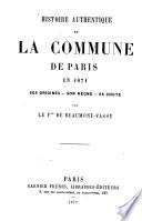 Histoire authentique de la Commune de Paris en 1871