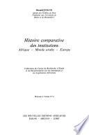 Histoire comparative des institutions
