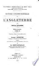 Histoire constitutionnelle de l'Angleterre