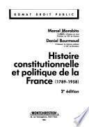Histoire constitutionnelle et politique de la France (1789-1958)