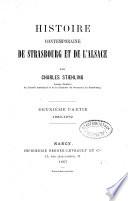 Histoire contemporaine de Strasbourg et de l'Alsace