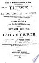 Histoire critique de l'hystérie