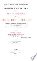 Histoire critique de la grande entreprise de Christophe Colomb: 1491-1493