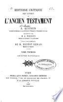 Histoire critique des livres de l'Ancien Testament