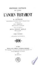 Histoire critique des livres de l'Ancien Testament: Les livres historiques