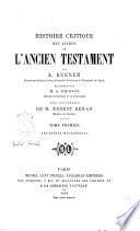 Histoire critique des livres de l'Ancien testament par A. Kuenen