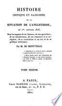 Histoire critique et raisonnée de la situation de l'Angleterre, au 1er Janvier 1816